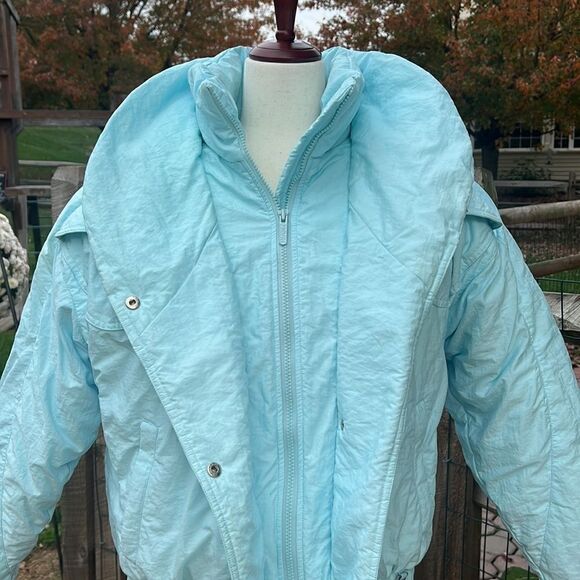 Profile Vintage Ski Down filled Puffer Jacket Coat Women’s 8 Sky Blue - Picture 9 of 16